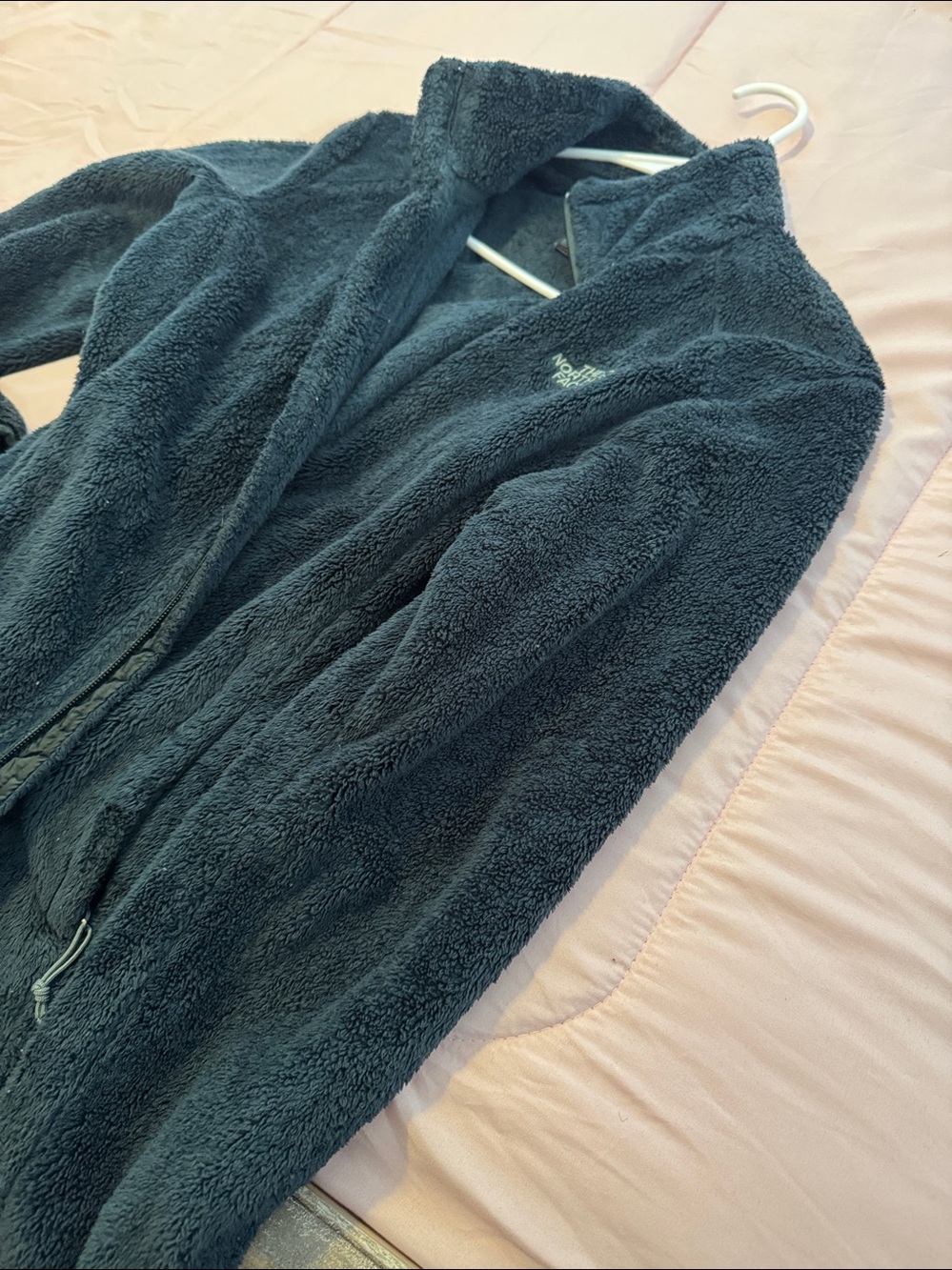 The North Face Dark Charcoal Gray Plush Fleece Jacket